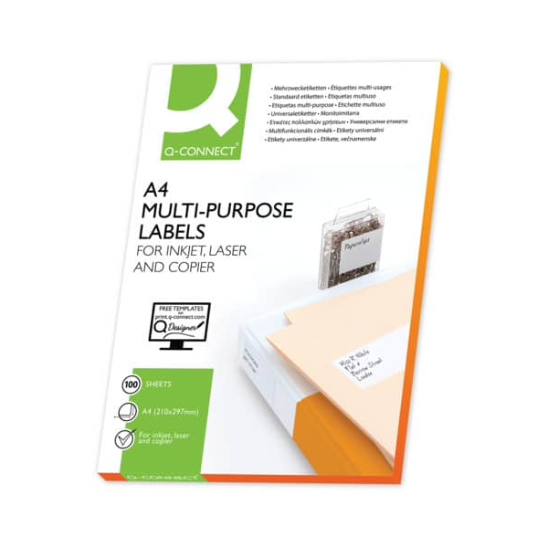 5705831106383 - Etiketten KF10638 weiß 525x212mm (BxH) 5705831106383 Q-CONNECT KF10638 5600 Stück