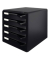 Schubladenbox Post-Set 5293-00-95 schwarz/schwarz 5 Schubladen geschlossen