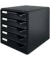Schubladenbox Post-Set 5293-00-95 schwarz/schwarz 5 Schubladen geschlossen