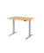 Sitz-Steh-Schreibtisch Basic, elektrisch höhenverstellbar, 64-129cm (H), 120x80cm (BxT), rechteckig, buche / silber
