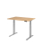 Sitz-Steh-Schreibtisch Basic, elektrisch höhenverstellbar, 64-129cm (H), 120x80cm (BxT), rechteckig, eiche / silber
