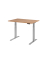 Sitz-Steh-Schreibtisch Basic, elektrisch h&ouml;henverstellbar, 64-129cm (H), 120x80cm (BxT), rechteckig, nussbaum / silber