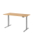 Sitz-Steh-Schreibtisch Basic, elektrisch höhenverstellbar, 64-129cm (H), 160x80cm (BxT), rechteckig, eiche / silber