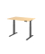 Schreibtisch Basic, höhenverstellbar, 64-129cm (H), rechteckig, ahorn / graphit