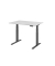 Schreibtisch Basic, höhenverstellbar, 64-129cm (H), rechteckig, grau / graphit