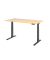 Schreibtisch Basic, höhenverstellbar, 64-129cm (H), rechteckig, ahorn / graphit