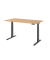 Schreibtisch Basic, höhenverstellbar, 64-129cm (H), rechteckig, eiche / graphit