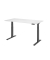 Schreibtisch Basic, elektrisch höhenverstellbar, 64-129cm (H), 160x80cm (BxT), rechteckig, weiß / graphit