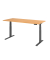 Schreibtisch Basic, höhenverstellbar, 64-129cm (H), rechteckig, buche / graphit