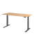 Schreibtisch Basic, höhenverstellbar, 64-129cm (H), rechteckig, eiche / graphit