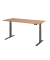 Schreibtisch Basic, höhenverstellbar, 64-129cm (H), rechteckig, nussbaum / graphit