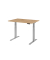 Schreibtisch Basic, elektrisch h&ouml;henverstellbar, 64-129cm (H), 120x80cm (BxT), rechteckig, asteiche / silber