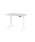 Sitz-Steh-Schreibtisch Basic, elektrisch h&ouml;henverstellbar, 64-129cm (H), 120x80cm (BxT), rechteckig, grau / wei&szlig;