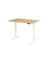 Schreibtisch Basic, höhenverstellbar, 64-129cm (H), rechteckig, eiche / weiß