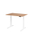 Schreibtisch Basic, höhenverstellbar, 64-129cm (H), rechteckig, nussbaum / weiß