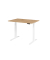 Schreibtisch Basic, höhenverstellbar, 64-129cm (H), rechteckig, asteiche / weiß