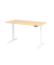 Schreibtisch Basic, höhenverstellbar, 64-129cm (H), rechteckig, ahorn / weiß