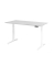 Schreibtisch Basic, höhenverstellbar, 64-129cm (H), rechteckig, grau / weiß