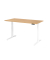 Schreibtisch Basic, höhenverstellbar, 64-129cm (H), rechteckig, eiche / weiß