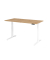 Schreibtisch Basic, höhenverstellbar, 64-129cm (H), rechteckig, asteiche / weiß