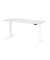 Schreibtisch Basic, höhenverstellbar, 64-129cm (H), rechteckig, weiß / weiß