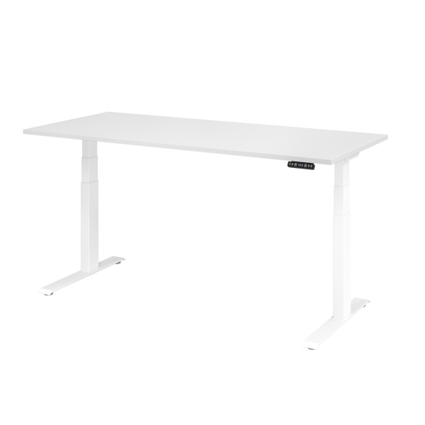 4032062191293 - Schreibtisch Basic elektrisch höhenverstellbar 64-129cm (H) 180x80cm (BxT) rechteckig weiß   weiß 4032062191293 Hammerbache