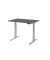 Schreibtisch Basic, höhenverstellbar, 64-129cm (H), rechteckig, graphit / silber