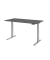 Schreibtisch Basic, höhenverstellbar, 64-129cm (H), rechteckig, graphit / silber