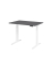 Schreibtisch Basic, höhenverstellbar, 64-129cm (H), rechteckig, graphit / weiß