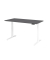 Schreibtisch Basic, höhenverstellbar, 64-129cm (H), rechteckig, graphit / weiß