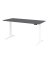 Schreibtisch Basic, höhenverstellbar, 64-129cm (H), rechteckig, graphit / weiß
