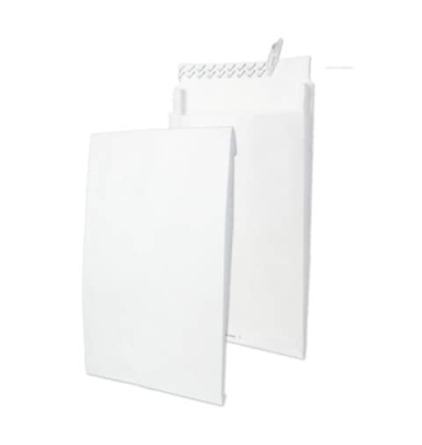 Faltentaschen Tyvek 30001144, B4, ohne Fenster, 38mm-Falte, haftklebend, 55g, weiß