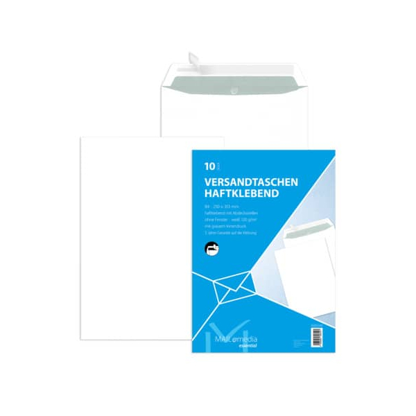 4003928396107 - Versandtaschen 30002545 B4 ohne Fenster haftklebend 120g weiß 4003928396107 10 Stück
