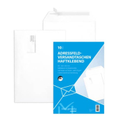 Versandtaschen 30002546, B4, mit Fenstertasche, haftklebend, 120g, weiß