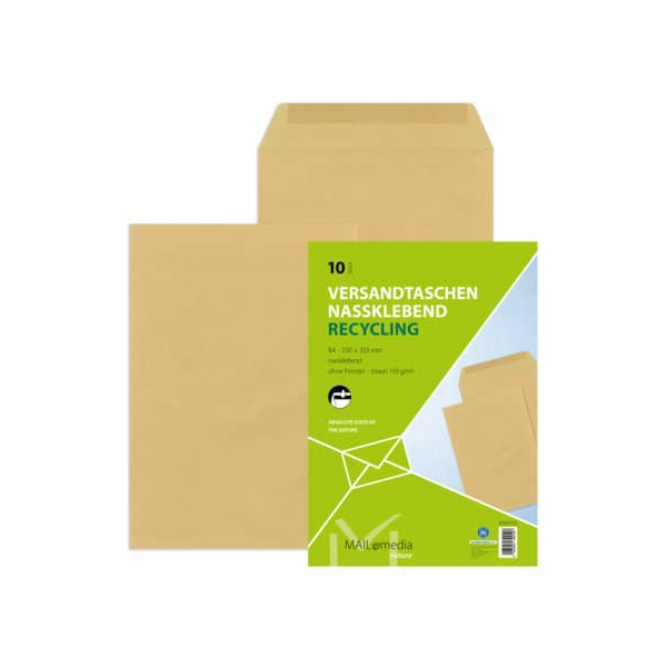 4003928399108 - Versandtaschen 30002555 B4 ohne Fenster nassklebend 110g braun 4003928399108 10 Stück