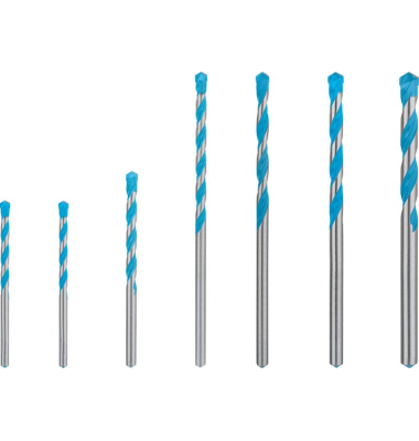 EXPERT CYL-9 MultiConstruction Mehrzweckbohrer-Set, 7-teilig