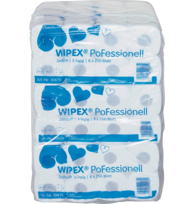 Toilettenpapier  10479, 3-lagig, weiß, 