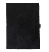 Notizbuch E-1744829 00, schwarz, A4, kariert, 80g, 96 Blatt / 192 Seiten