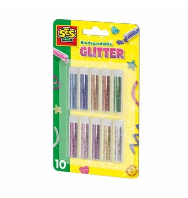 Glitzer 10 Farben biologisch abbaubar