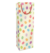 Flaschentragtasche 4064-23401, Ostern, mit Tragekordel, bunte Eier, 12cm x 36cm