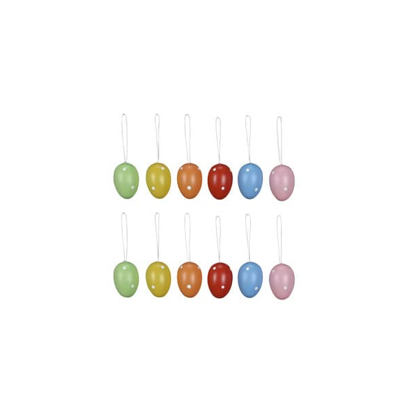 4053267968275 -  Osterbehang Ei 12ST Kunststoff bunt sort 4053267968275 Head 12 Stück