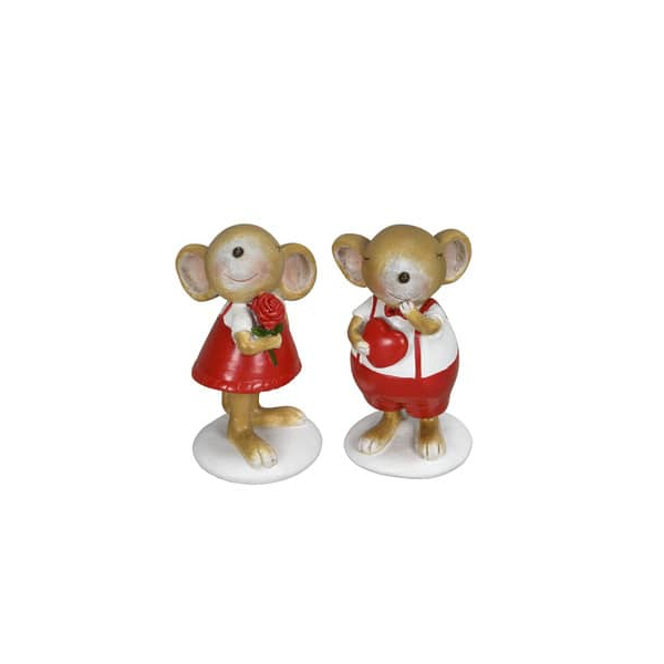 6 Stück Alpedia Deko Maus Polyresin rotbraun sort. 4060706143551 Head