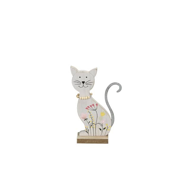 6 Stück Alpedia Deko Katze Blumenwiese Holz bunt 4060706146798 Head