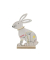 Osterhase Blumenwiese Holz bunt