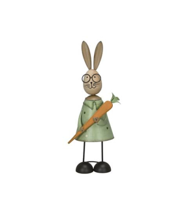 Osterhase mit Brille grünorange
