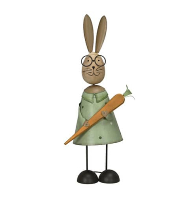 Osterhase mit Brille grünorange