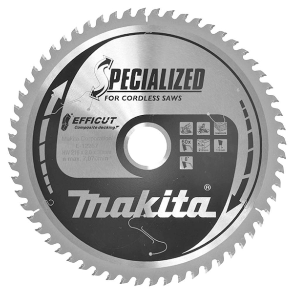 0088381584791 - E-12267 Kreissägeblatt 2160 mm 60 Zähne 0088381584791 Makita 0088381584791 - E-12267 Kreissägeblatt 2160 mm 60 Zähne 0088381584791 Makita