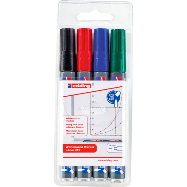 4057305072283 - Boardmarker 250 4-250-4-2 Pack 4-farbig sortiert 15-3mm Rundspitze 4057305072283 4 Stück 4057305072283 - Boardmarker 250 4-250-4-2 Pack 4-farbig sortiert 15-3mm Rundspitze 4057305072283 4 Stück