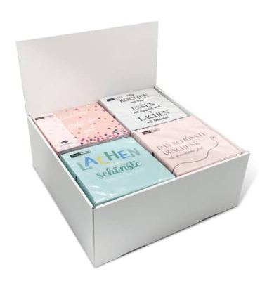 Motivserviette 33x33cm Spr&uuml;che sortiert