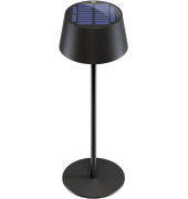 Akku + Solar Tischlampe schwarz 2,0 Watt